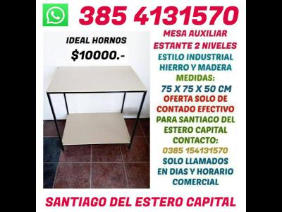 Varios Hogar, Muebles y Jardin MESA AUXILIAR ESTILO INDUSTRIAL